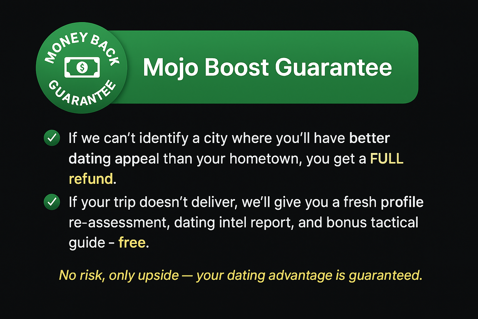 Mojo Boost Guarantee